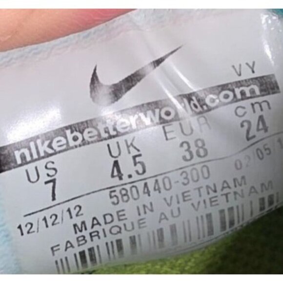 Nike Flex Trainer Teal Blue & Neon Athletic Running Jogging Sneakers Shoes~Sz 7 - Picture 7 of 13